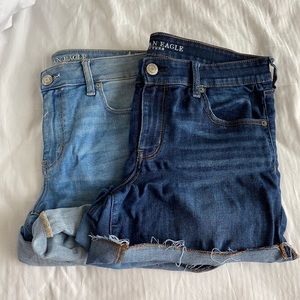 2 American Eagle Midi Jean Shorts - Size 14